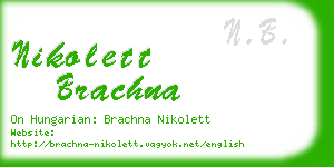 nikolett brachna business card